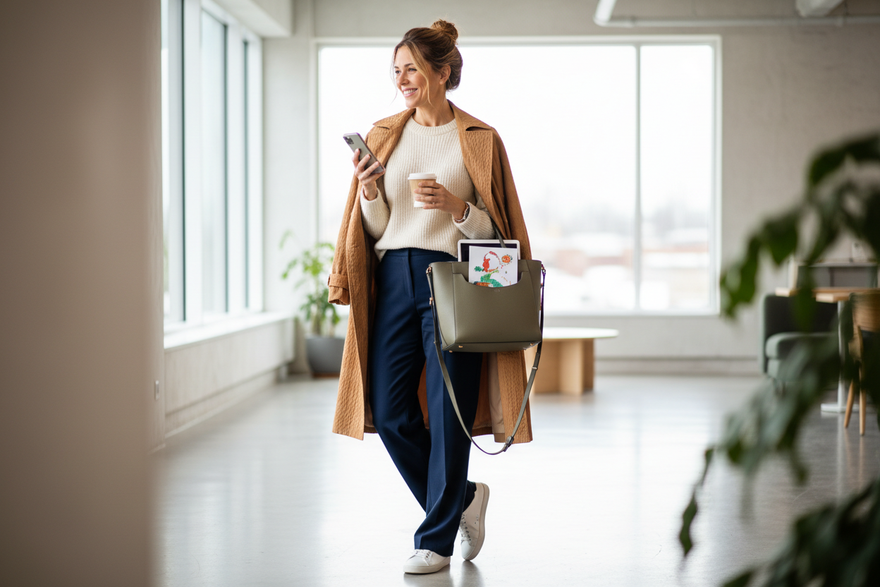 Well put-together busy mom